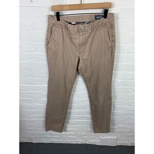Bonobos Men's High Rise Tapered Leg Slim Fit Chino Pants Tan Size 33/34